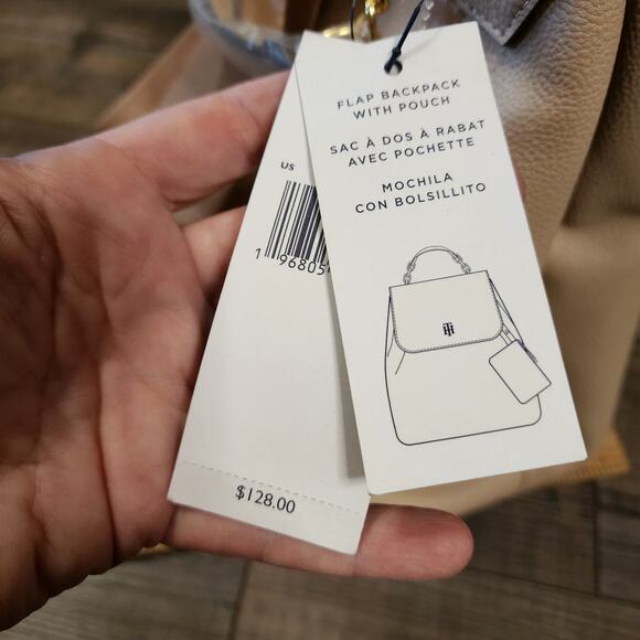 NWT Tommy Hilfiger backpack purse light beige D - Picture 8 of 16